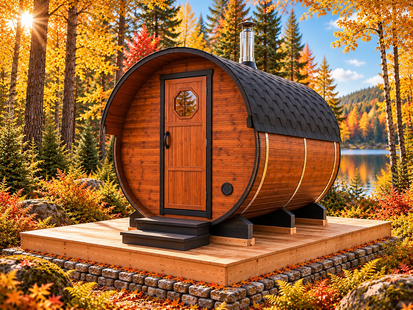 Sauna Beczka 3 m — sauna beczka 3,0 m