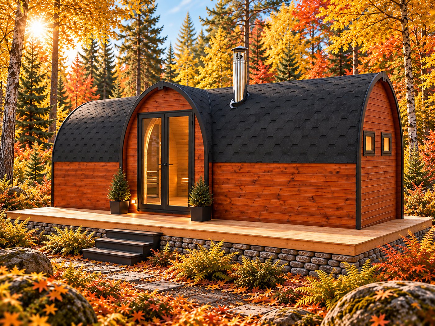 Sauna Viking 7 m — sauna beczka 7,1 m